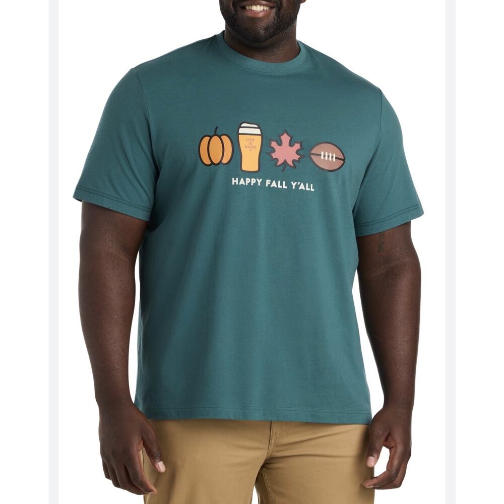 Life Is Good Happy Fall Y’all Graphic Tee Size Mens XXL